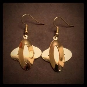 Simple Gold Toned Dangle Earrings